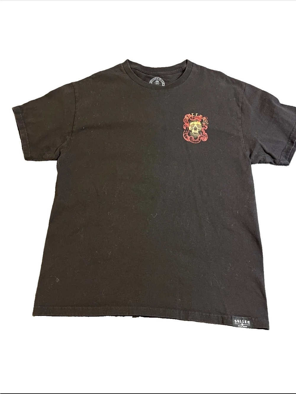 Sullen Art Collective Sketchy Standard Short Sleeve Men`s Skull T-shirt L Grunge